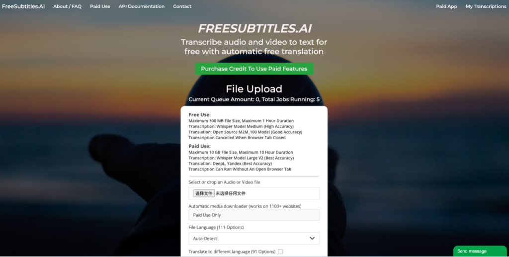 图片[1]-Free Subtitles – 免费AI在线字幕生成工具，支持111种语言-AI出海