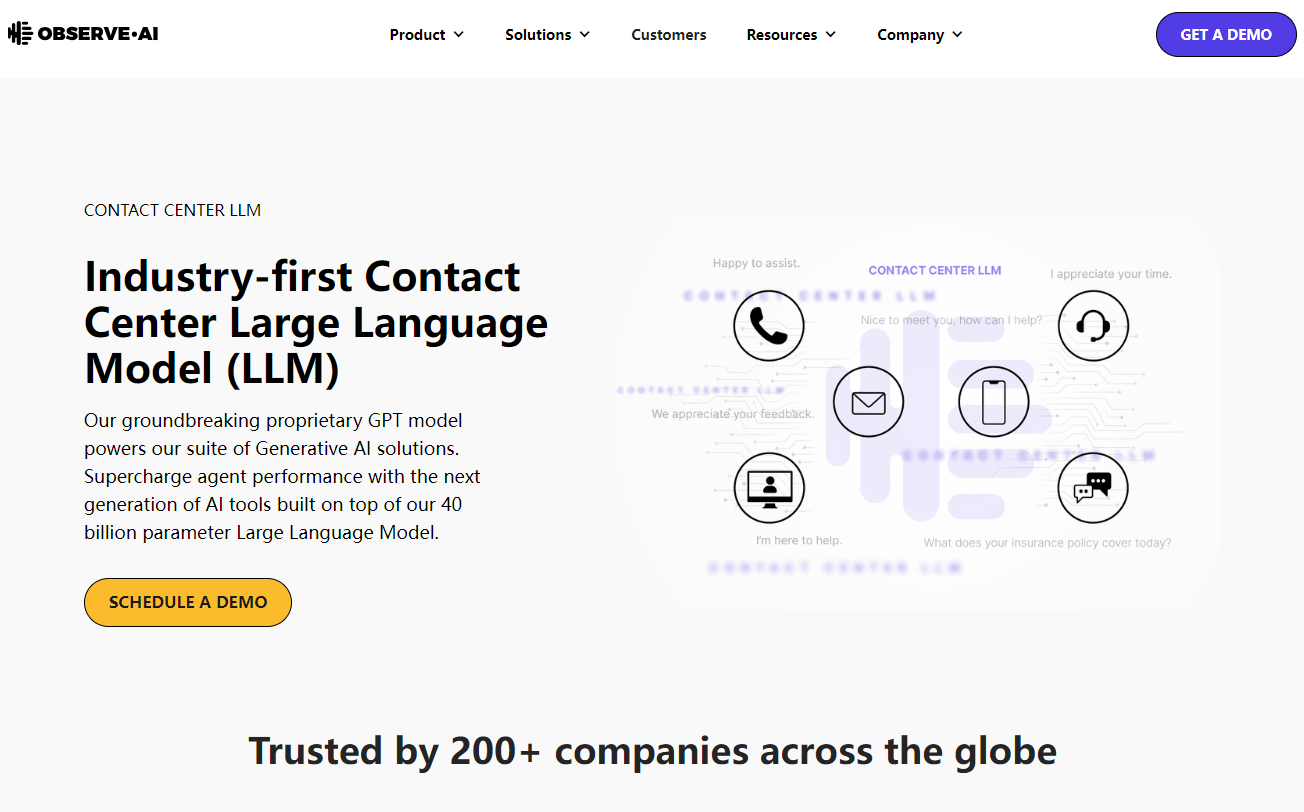 Observe.AI – 客服领域专属大语言模型-AI出海